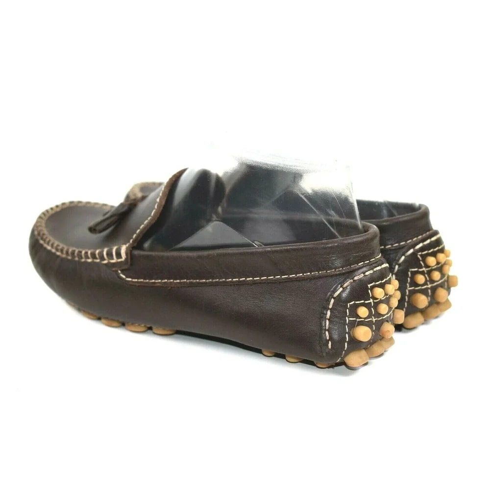 Papo‎ d'Anjo Womens Brown Leather Driving Loafers Moc Toe Shoes Size 6 US, 36 EU